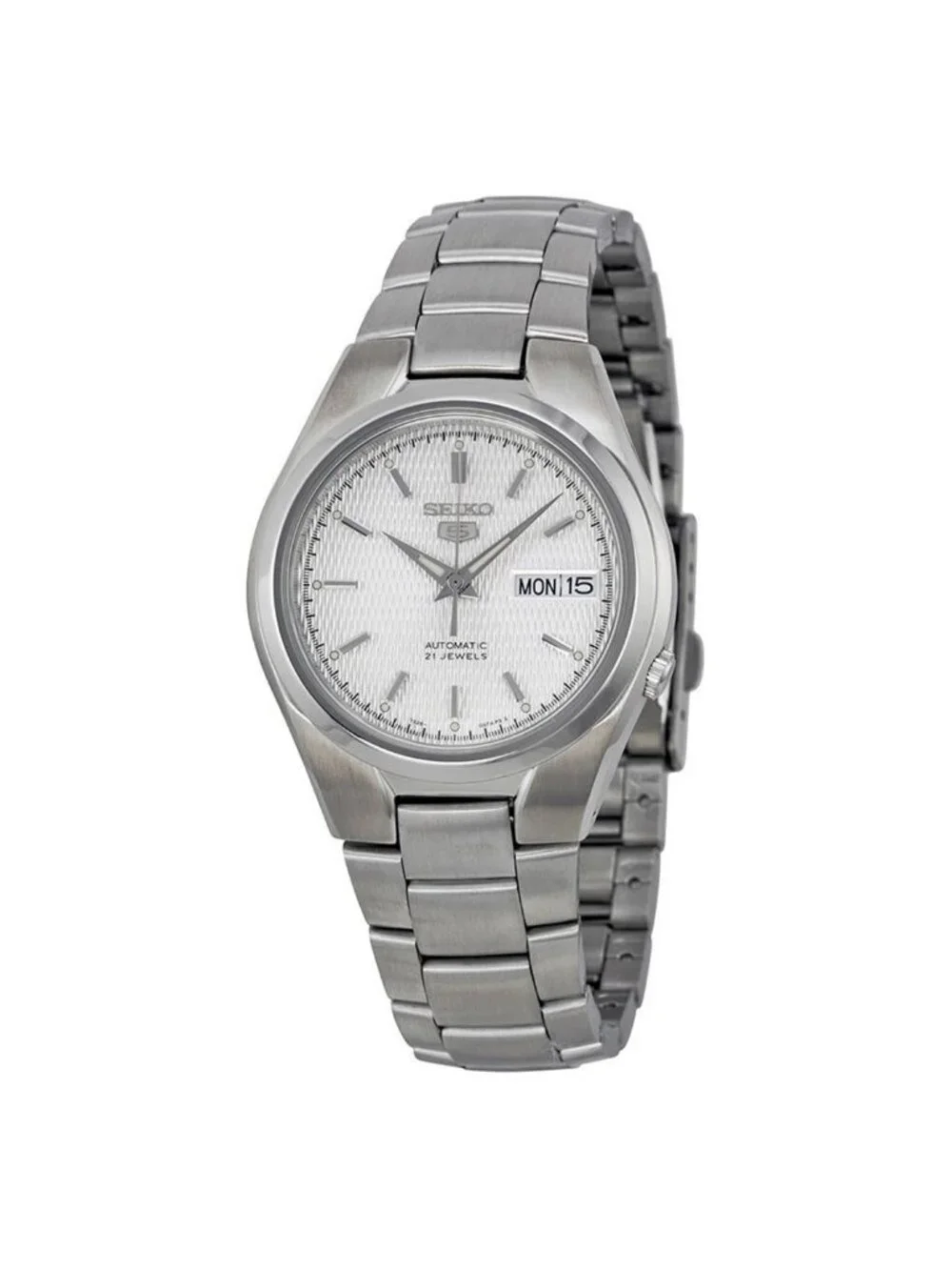 NWT Seiko 5 Automatic Silver Dial Stainless Steel Men's Watch
